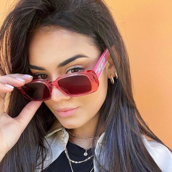 Dior WILDIOR S2U 73D0 Sunglasses Fuchsia Rectangle Frame, Bordeaux Lenses - Picture 4 of 14